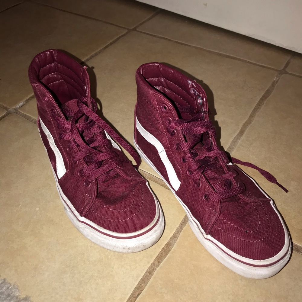 Maroon High Top Vans